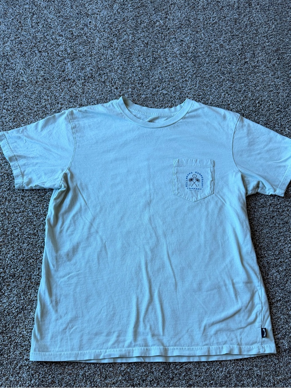 Billabong Boardshort Company Pocket Graphic Tee Mint Green Surf Medium Cotton